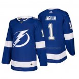 Maillot Hockey Tampa Bay Lightning Connor Ingram Domicile Authentique Joueur Bleu