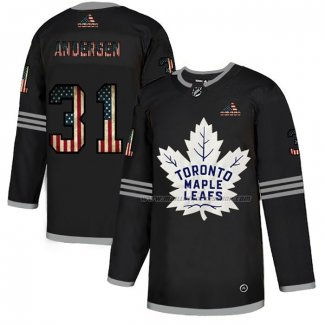 Maillot Hockey Toronto Maple Leafs Frederik Andersen 2020 USA Flag Noir