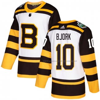 Maillot Hockey Boston Bruins Anders Bjork Authentique 2019 Winter Classic Blanc
