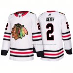 Maillot Hockey Chicago Blackhawks Duncan Keith Exterieur 2018 Blanc