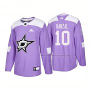 Maillot Hockey Dallas Stars Martin Hanzal Authentique 2018 Fights Cancer Volet