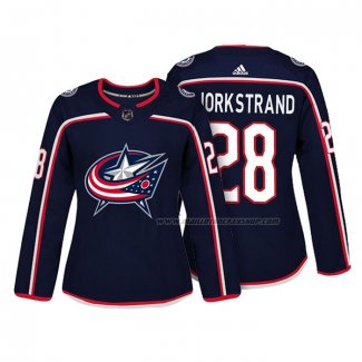 Maillot Hockey Femme Columbus Blue Jackets Oliver Bjorkstrand Authentique Joueur Bleu