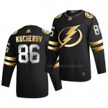 Maillot Hockey Golden Edition Tampa Bay Lightning Nikita Kucherov Limited Authentique 2020-21 Noir