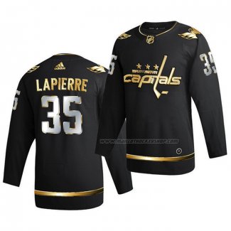 Maillot Hockey Golden Edition Washington Capitals Henrik Lundqvist Limited Authentique 2020-21 Noir