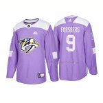 Maillot Hockey Nashville Predators Filip Forsberg Authentique 2018 Fights Cancer Volet