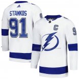 Maillot Hockey Tampa Bay Lightning Steven Stamkos Exterieur Primegreen Authentique Pro Blanc