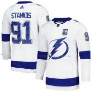 Maillot Hockey Tampa Bay Lightning Steven Stamkos Exterieur Primegreen Authentique Pro Blanc