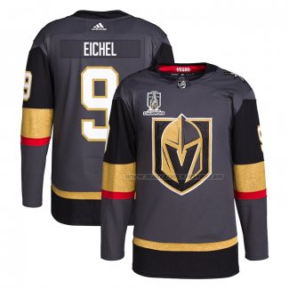 Maillot Hockey Vegas Golden Knights Jack Eichel 2023 Stanley Cup Champions Authentique Alterner Gris