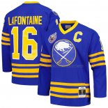 Maillot Hockey Buffalo Sabres Pat Lafontaine Mitchell & Ness 1992-93 Captain Patch Blue Line Bleu