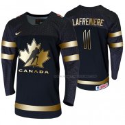 Maillot Hockey Canada Alexis Lafreniere 2020 Iihf World Junior Championship Golden Edition Limited Noir