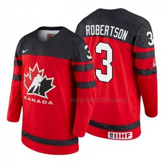 Maillot Hockey Canada Matthew Robertson 2018 Iihf World Championship Joueur Rouge