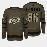 Maillot Hockey Carolina Hurricanes Teuvo Teravainen 2018 Salute To Service Vert Militar