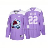 Maillot Hockey Colorado Avalanche Colin Wilson Authentique 2018 Fights Cancer Volet