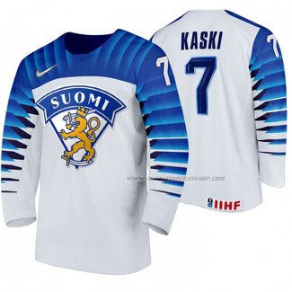 Maillot Hockey Finlandia Oliwer Kaski Domicile 2020 Iihf World Championship Blanc