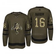 Maillot Hockey Florida Panthers Aleksander Barkov 2018 Salute To Service Vert Militar
