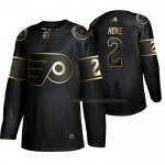 Maillot Hockey Golden Edition Philadelphia Flyers Mark Howe Retired Joueur Authentique Noir