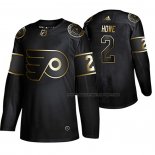 Maillot Hockey Golden Edition Philadelphia Flyers Mark Howe Retired Joueur Authentique Noir
