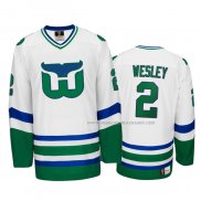 Maillot Hockey Hartford Whalers Glen Wesley Heritage Throwback Blanc