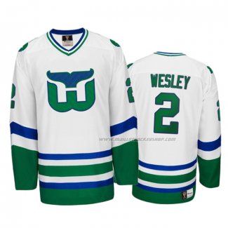 Maillot Hockey Hartford Whalers Glen Wesley Heritage Throwback Blanc