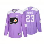 Maillot Hockey Philadelphia Flyers Brandon Manning Authentique 2018 Fights Cancer Volet
