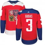 Maillot Hockey Republica Checa Radko Gudas Premier 2016 World Cup Rouge