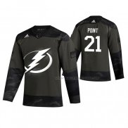 Maillot Hockey Tampa Bay Lightning Brayden Point 2019 Veterans Day Camouflage