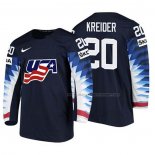 Maillot Hockey USA Chris Kreider 2018 Iihf World Championship Joueur Noir