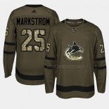 Maillot Hockey Vancouver Canucks Jacob Markstrom 2018 Salute To Service Vert Militar
