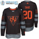 Maillot Hockey America del Norte Brandon Saad Premier 2016 World Cup Noir