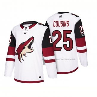 Maillot Hockey Arizona Coyotes Nick Cousins 2018 Season Centennial Patch Team Road Blanc