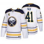 Maillot Hockey Buffalo Sabres Justin Falk 2018 New Season Team Road Blanc