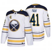 Maillot Hockey Buffalo Sabres Justin Falk 2018 New Season Team Road Blanc