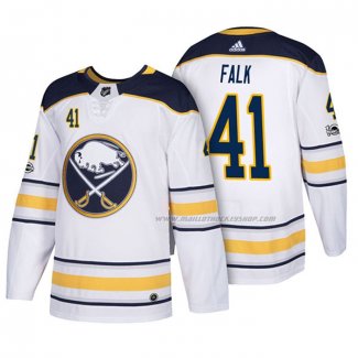 Maillot Hockey Buffalo Sabres Justin Falk 2018 New Season Team Road Blanc