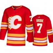 Maillot Hockey Calgary Flames Tj Brodie Alterner Authentique Rouge