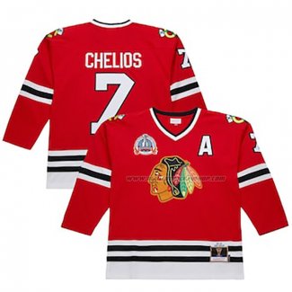 Maillot Hockey Chicago Blackhawks Chris Chelios Mitchell & Ness 1991-92 Rouge