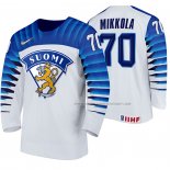Maillot Hockey Finlandia Niko Mikkola Domicile 2020 Iihf World Championship Blanc