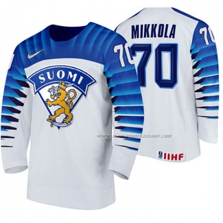 Maillot Hockey Finlandia Niko Mikkola Domicile 2020 Iihf World Championship Blanc