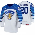 Maillot Hockey Finlandia Niko Ojamaki Domicile 2020 Iihf World Championship Blanc