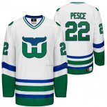 Maillot Hockey Hartford Whalers Brett Pesce Heritage Night Throwback Blanc
