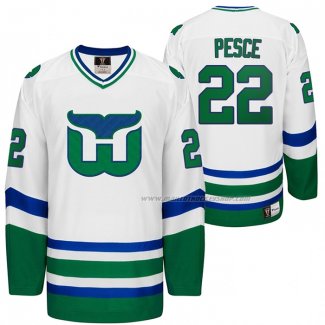 Maillot Hockey Hartford Whalers Brett Pesce Heritage Night Throwback Blanc