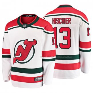 Maillot Hockey New Jersey Devils Nico Hischier Alterner Breakaway Blanc