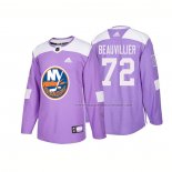 Maillot Hockey New York Islanders Anthony Beauvillier Authentique 2018 Fights Cancer Volet