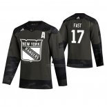Maillot Hockey New York Rangers Jesper Fast 2019 Veterans Day Camouflage