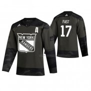 Maillot Hockey New York Rangers Jesper Fast 2019 Veterans Day Camouflage