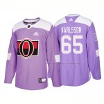 Maillot Hockey Ottawa Senators Erik Karlsson Authentique 2018 Fights Cancer Volet