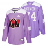 Maillot Hockey Ottawa Senators Mark Borowiecki 2018 Fights Cancer Volet