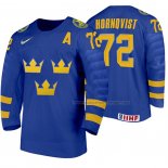 Maillot Hockey Suecia Patric Hornqvist Exterieur 2020 Iihf World Junior Championships Bleu