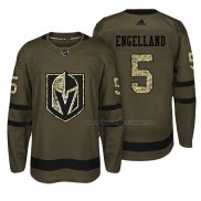 Maillot Hockey Vegas Golden Knights Deryk Engelland Salute To Service Vert Militar