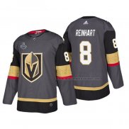 Maillot Hockey Vegas Golden Knights Griffin Reinhart Bound Patch 2018 Stanley Cup Final Gris