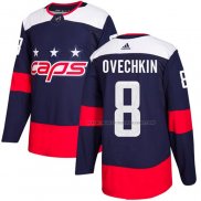 Maillot Hockey Washington Capitals Alex Ovechkin Authentique 2018 Stadium Series Bleu